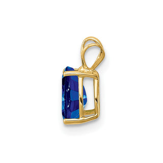 14k Yellow Gold Sapphire Pendant