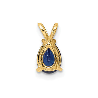 14k Yellow Gold Sapphire Pendant