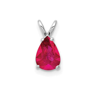 14k White Gold Ruby Pendant XP1011R