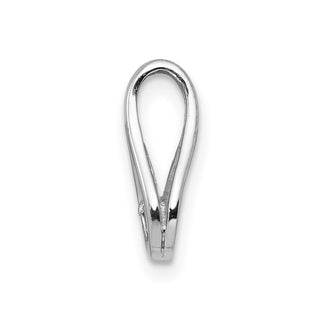 14k White Gold 2.8mm AAA Diamond Teardrop Shape Slide Pendant