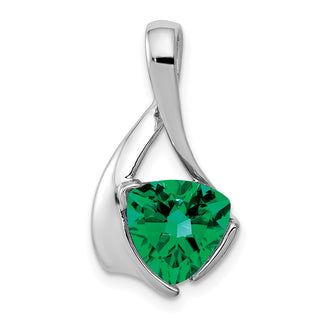 14k White Gold 8mm Synthetic Mount St. Helens Pendant