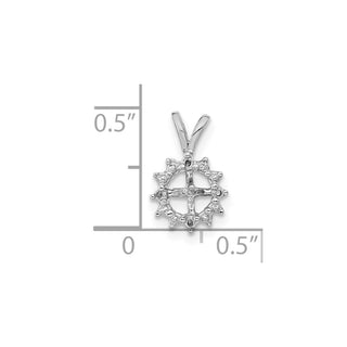 14k White Gold 4.5mm Round Freshwater Cultured Pearl VS Diamond Pendant