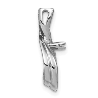 14k White Gold 7mm White Freshwater Cultured Pearl A Diamond Pendant XP1743PL/A