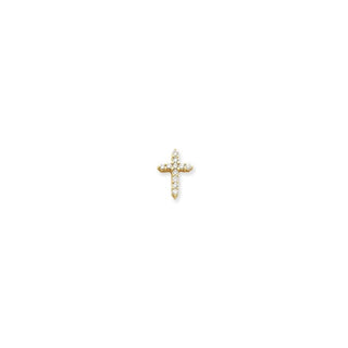 14k Gold True Origin Lab Grown Si/Vs Colorless Diamond Cross Pendant XP1759LD