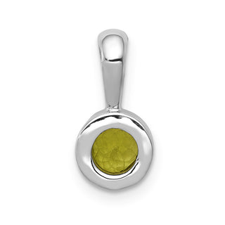 14k White Gold .55ctw Peridot Pendant