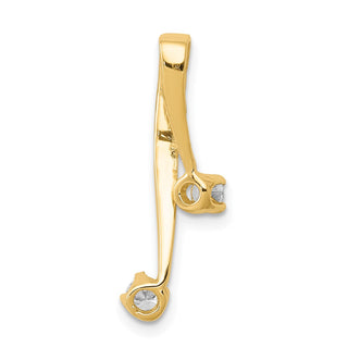 14k Yellow Gold VS 2-3.0mm Diamond Chain Slide Pendant