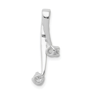 14k White Gold VS 2-3.0mm Diamond Chain Slide Pendant