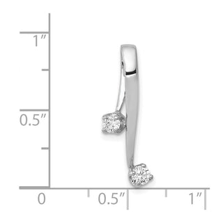 14k White Gold VS 2-3.0mm Diamond Chain Slide Pendant