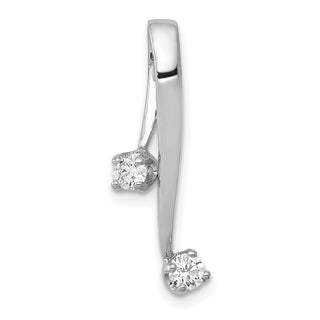 14k White Gold VS 2-3.0mm Diamond Chain Slide Pendant
