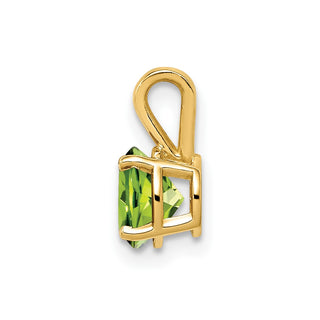 14k Yellow Gold 6mm Peridot Pendant