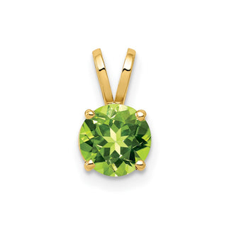 14k Yellow Gold 6mm Peridot Pendant