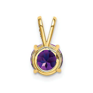 14k Yellow Gold Amethyst Pendant XP417AM