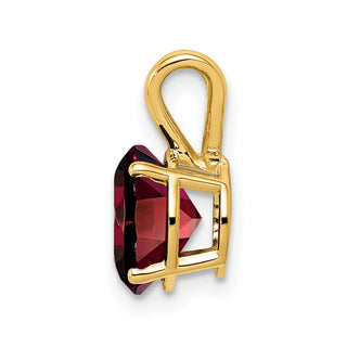 14k Yellow Gold 8mm Garnet Pendant