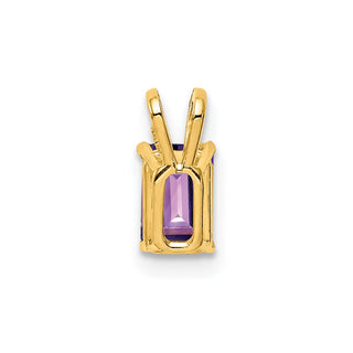 14k Yellow Gold Amethyst Pendant XP419AM