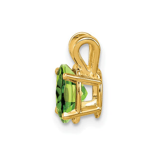 14k Yellow Gold 7x5mm Oval Peridot Pendant