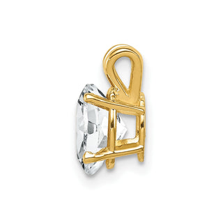 14k Yellow Gold 8x6mm Oval Cubic Zirconia Pendant