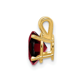 14k Yellow Gold 8x6mm Oval Garnet Pendant