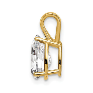 14k Yellow Gold 9x6mm Pear Cubic Zirconia Pendant