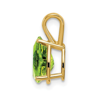 14k Yellow Gold 9x6mm Pear Peridot Pendant