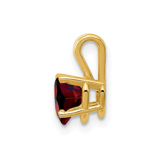 14k Yellow Gold 6mm Heart Garnet Pendant