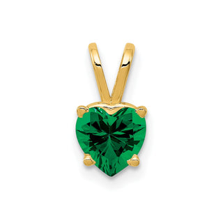 14K Yellow Gold 6mm Heart Mount St. Helens pendant