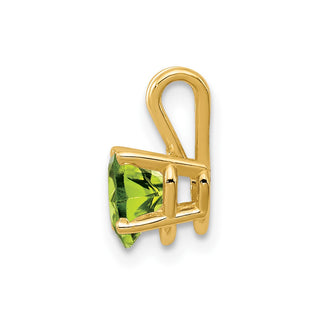 14k Yellow Gold 6mm Heart Peridot Pendant