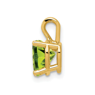 14k Yellow Gold 7mm Heart Peridot Pendant