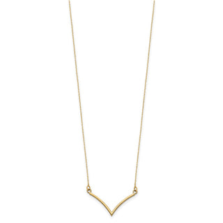 14k Yellow Gold V Necklace