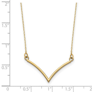 14k Yellow Gold V Necklace