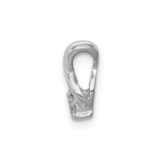 14k White Gold 2.9mm AA Diamond Chain Slide Pendant