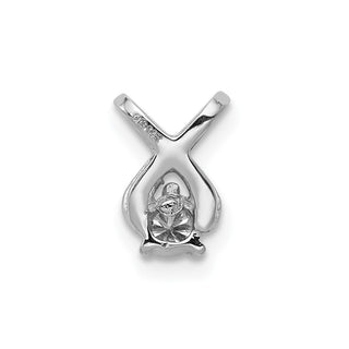 14k White Gold 2.9mm AA Diamond Chain Slide Pendant