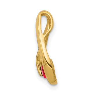 14k Yellow Gold 4mm Ruby Pendant