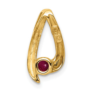 14k Yellow Gold 4mm Ruby Pendant