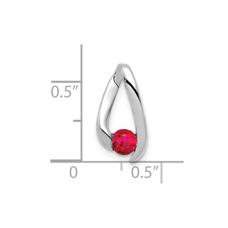 14k White Gold Ruby Pendant XP949R