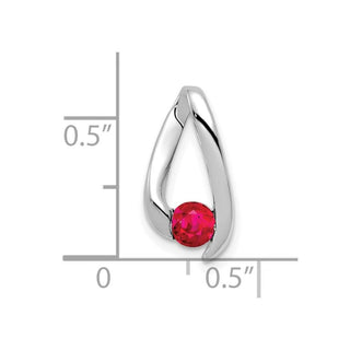 14k White Gold Ruby Pendant XP949R