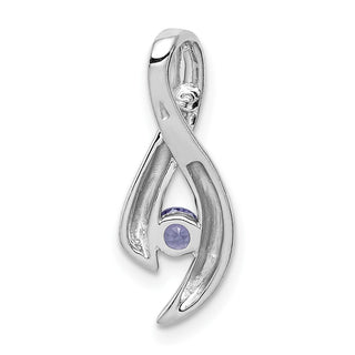 14k White Gold 3mm Tanzanite Pendant