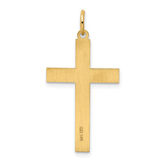 14k Yellow Gold Laser Designed Cross Pendant XR1010