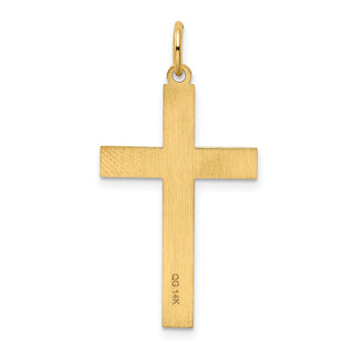 14k Yellow Gold Laser Designed Cross Pendant XR1010