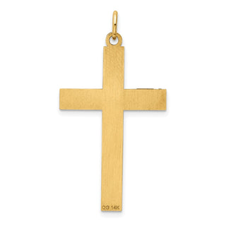 14k Yellow Gold Laser Designed Cross Pendant XR1011