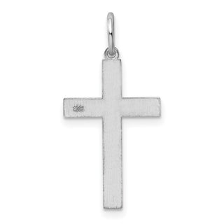 14k White Gold Laser Designed Cross Pendant XR1013
