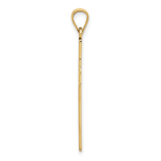 14k Yellow Gold Satin Cross Pendant XR102