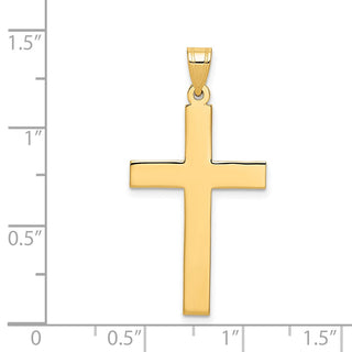 14k Yellow Gold Satin Cross Pendant XR102