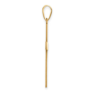 14k Yellow Gold Satin Cross Pendant XR103