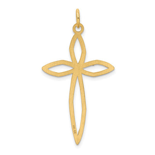 14k Yellow Gold Laser Designed Cross Pendant XR1039