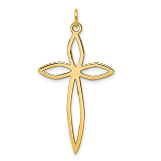 14k Yellow Gold Laser Designed Cross Pendant XR1039