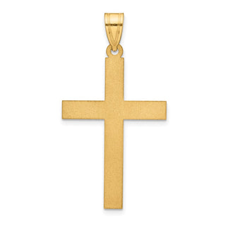 14k Yellow Gold Satin Cross Pendant XR103
