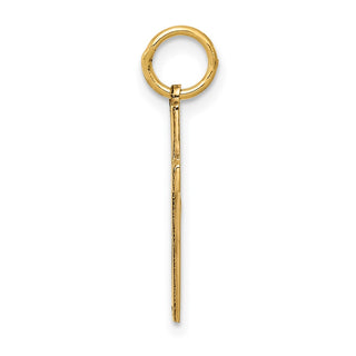 14K Yellow Gold Laser Designed Cross Charm XR1048