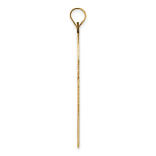 14k Yellow Gold Satin Cross Pendant XR105