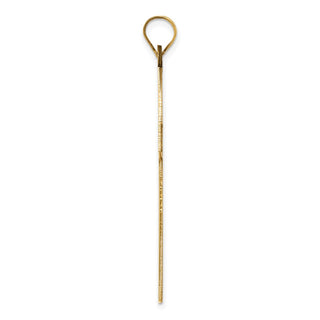 14k Yellow Gold Satin Cross Pendant XR105
