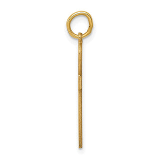 14K Yellow Gold Laser Designed Ankh Cross Charm XR1065